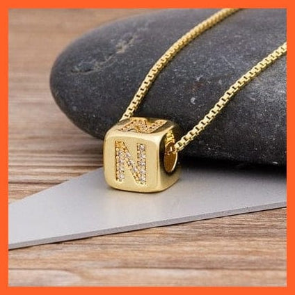 whatagift.com.au Necklaces N Gold Plated Luxury Initial A-Z Letters Necklace | Best Gift For Anyone