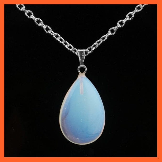 whatagift.com.au Necklaces Opal-C Silver Color Wire Wrap Natural Stone Crystal Raw Tree Of Life Necklace