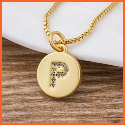Gold Plated Initial 26 Letters Pendent Necklace | Best Gift For Women | whatagift.com.au.