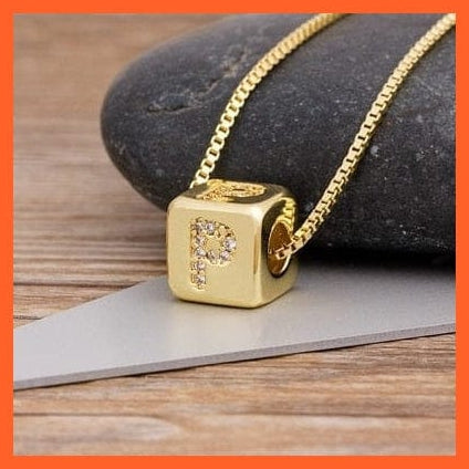 whatagift.com.au Necklaces P Gold Plated Luxury Initial A-Z Letters Necklace | Best Gift For Anyone