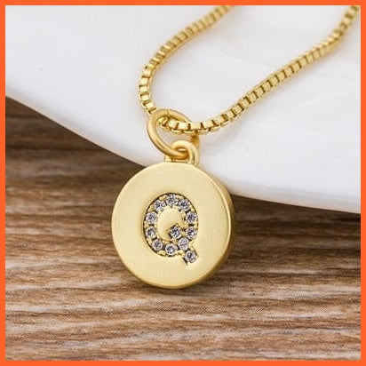 Gold Plated Initial 26 Letters Pendent Necklace | Best Gift For Women | whatagift.com.au.