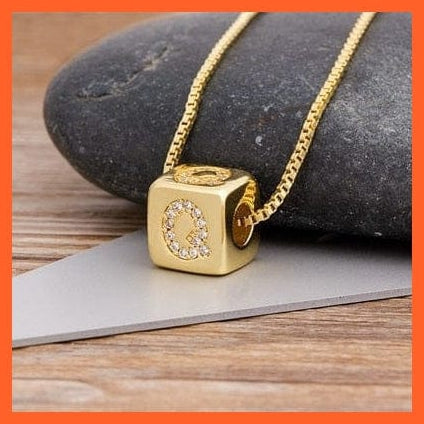 whatagift.com.au Necklaces Q Gold Plated Luxury Initial A-Z Letters Necklace | Best Gift For Anyone