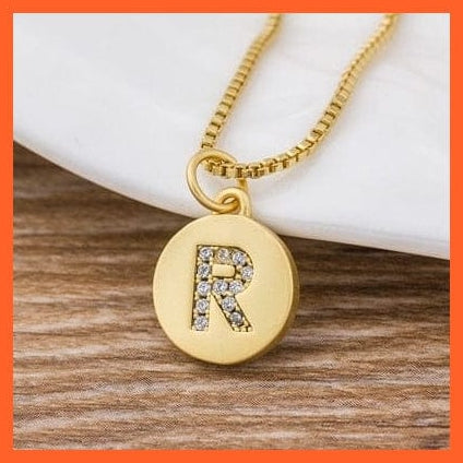 whatagift.com.au Necklaces R Copy of Gold Plated Initial 26 Letters Pendent Necklace | Best Gift For Women