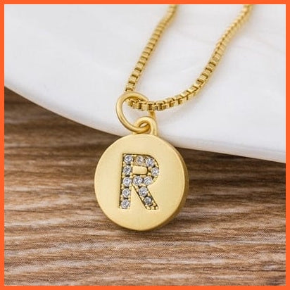 Gold Plated Initial 26 Letters Pendent Necklace | Best Gift For Women | whatagift.com.au.