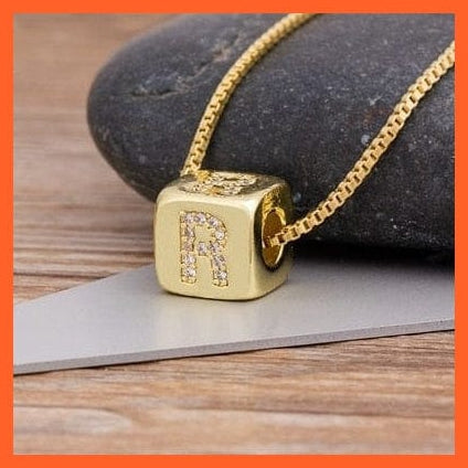 whatagift.com.au Necklaces R Gold Plated Luxury Initial A-Z Letters Necklace | Best Gift For Anyone