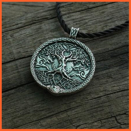 Viking Wolf And Snake Talisman Norse Pendant Necklace | whatagift.com.au.