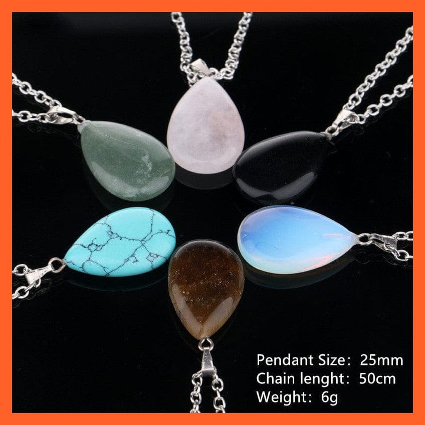 whatagift.com.au Necklaces Silver Color Wire Wrap Natural Stone Crystal Raw Tree Of Life Necklace