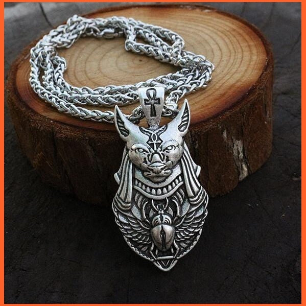 whatagift.com.au Necklaces stainles steel chain / 55cm Egyptian Vintage Scarab Beetle Pharaoh Pendant