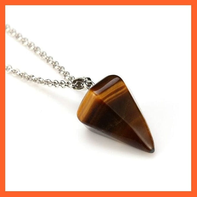 whatagift.com.au Necklaces Tiger eye Hexagonal Healing Tiger Eye Crystal Pendant Necklaces