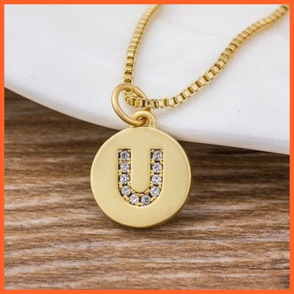 Gold Plated Initial 26 Letters Pendent Necklace | Best Gift For Women | whatagift.com.au.