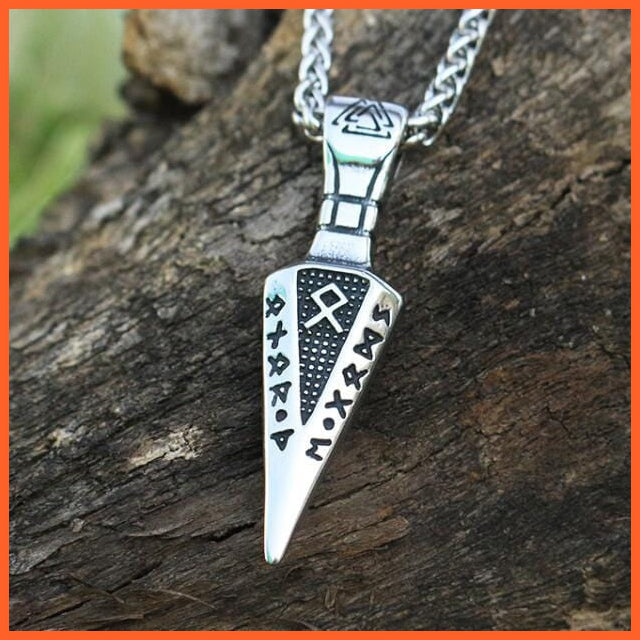 Viking Valknut Triangle Arrow Necklace | whatagift.com.au.