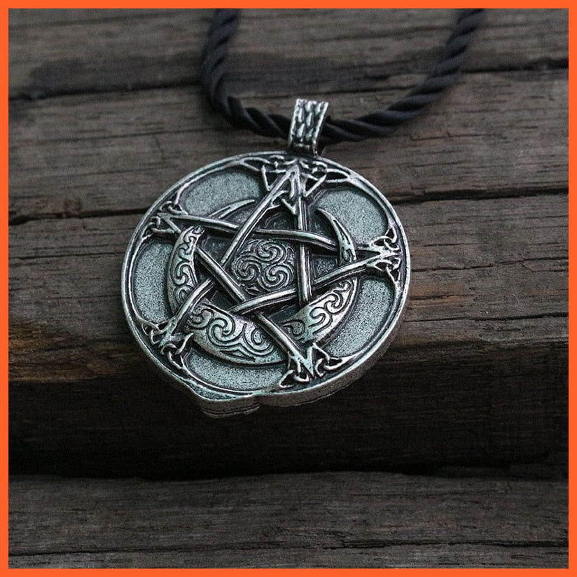Viking Wolf And Snake Talisman Norse Pendant Necklace | whatagift.com.au.