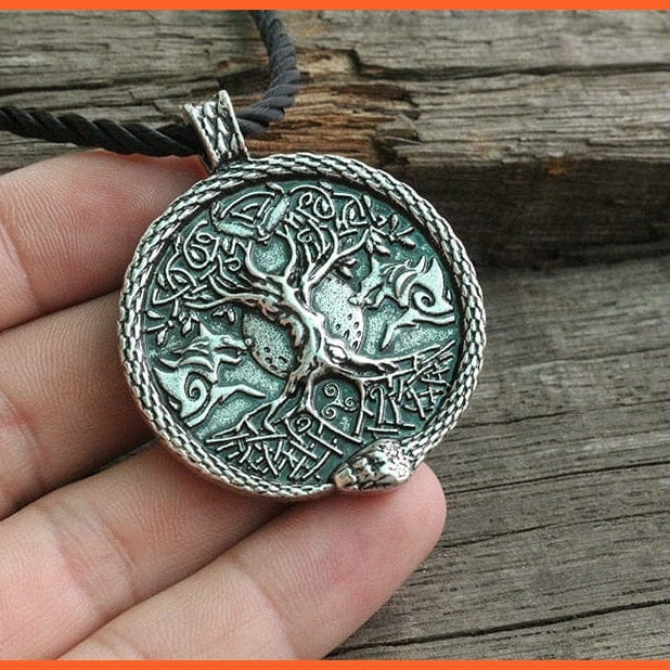 Viking Wolf And Snake Talisman Norse Pendant Necklace | whatagift.com.au.