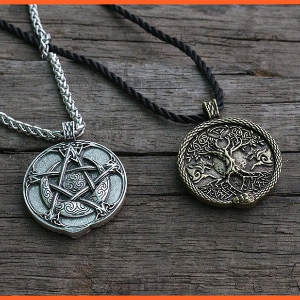 Viking Wolf And Snake Talisman Norse Pendant Necklace | whatagift.com.au.