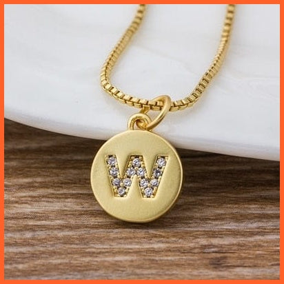 Gold Plated Initial 26 Letters Pendent Necklace | Best Gift For Women | whatagift.com.au.