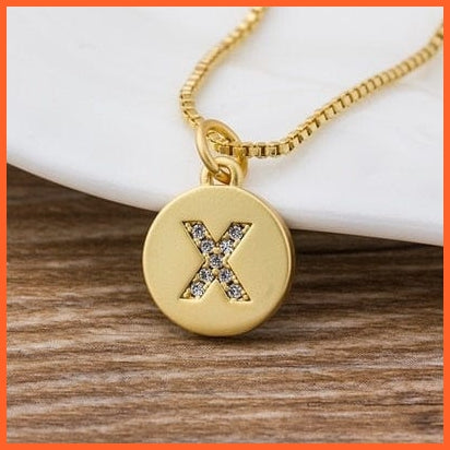 Gold Plated Initial 26 Letters Pendent Necklace | Best Gift For Women | whatagift.com.au.