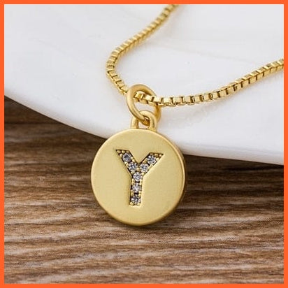 Gold Plated Initial 26 Letters Pendent Necklace | Best Gift For Women | whatagift.com.au.