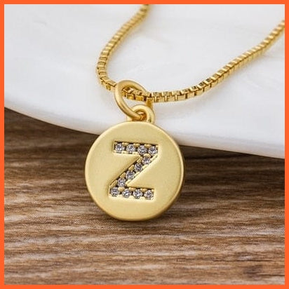 Gold Plated Initial 26 Letters Pendent Necklace | Best Gift For Women | whatagift.com.au.