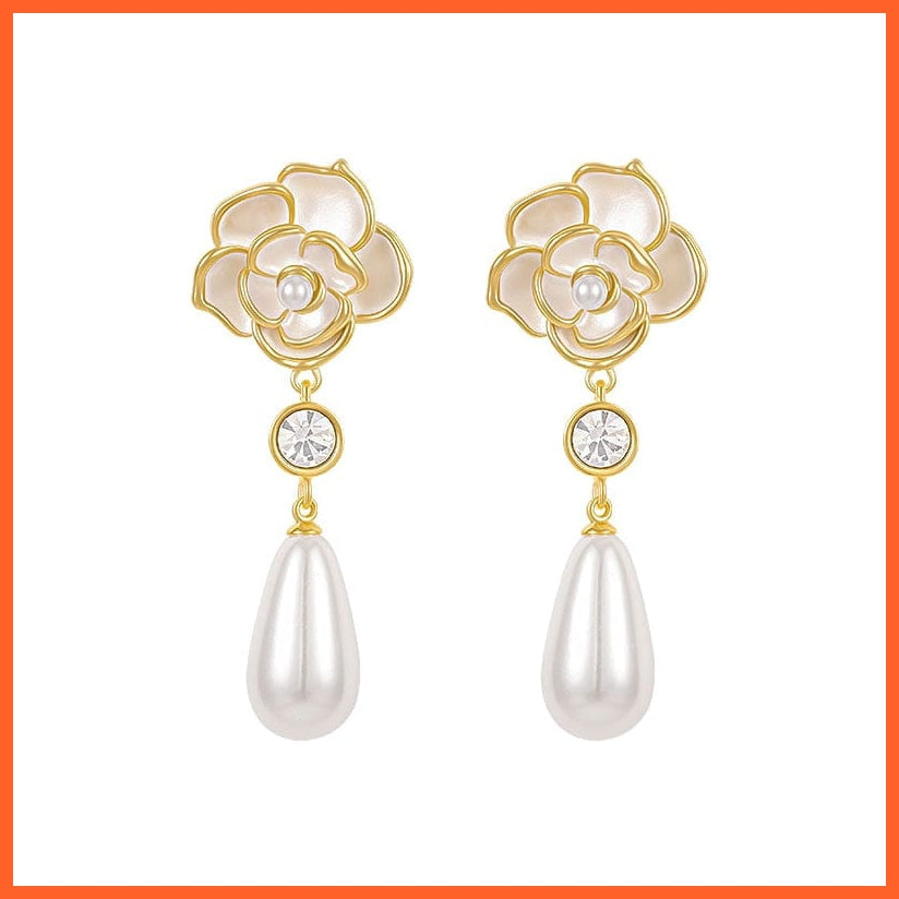 whatagift.com.au NEH1630 Pearl Long Dangle Chain Designer Luxury Earrings For Women