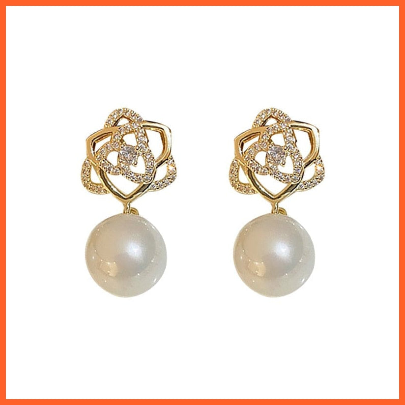 whatagift.com.au NEH1643 Pearl Long Dangle Chain Designer Luxury Earrings For Women