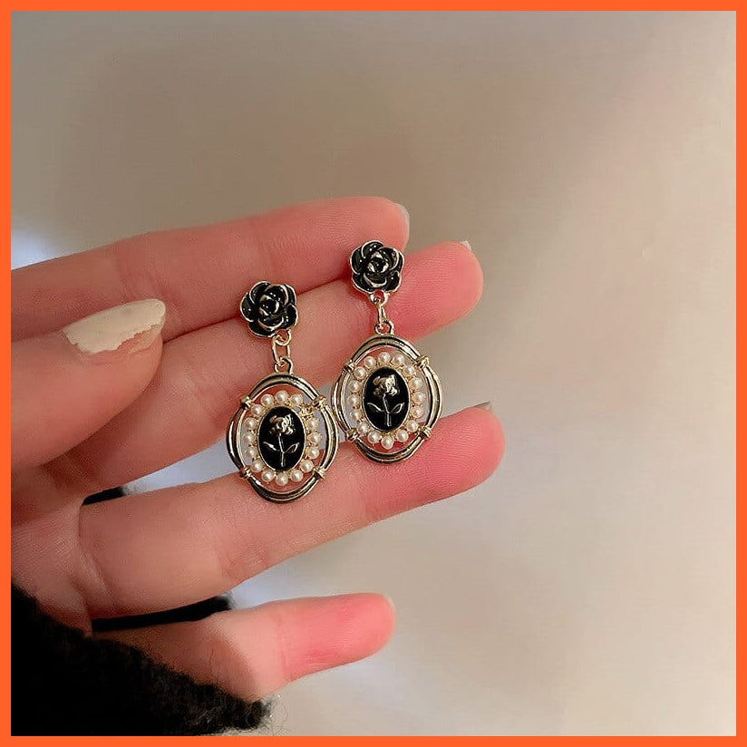whatagift.com.au NEH1677 Pearl Long Dangle Chain Designer Luxury Earrings For Women