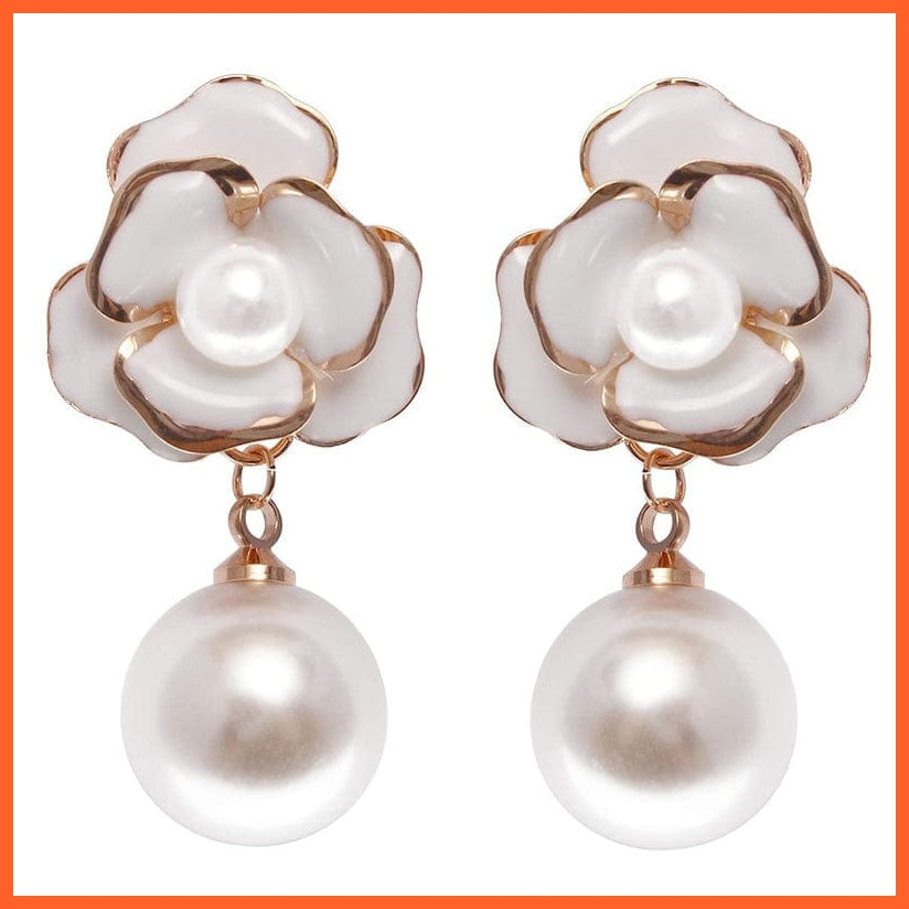 whatagift.com.au NEH1760 Pearl Long Dangle Chain Designer Luxury Earrings For Women
