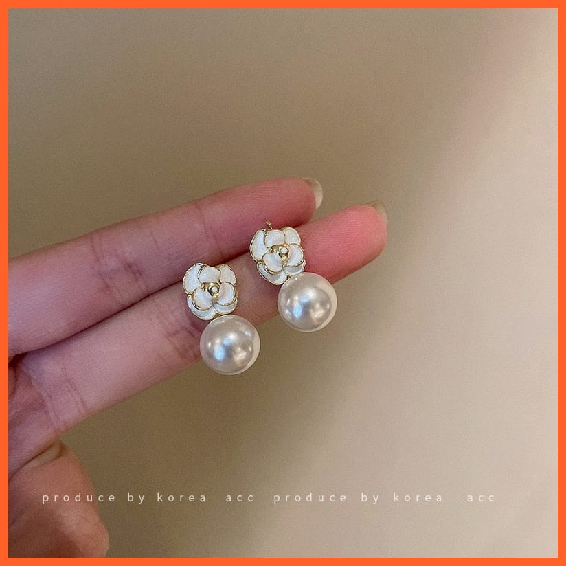 whatagift.com.au NEH1868 Pearl Long Dangle Chain Designer Luxury Earrings For Women