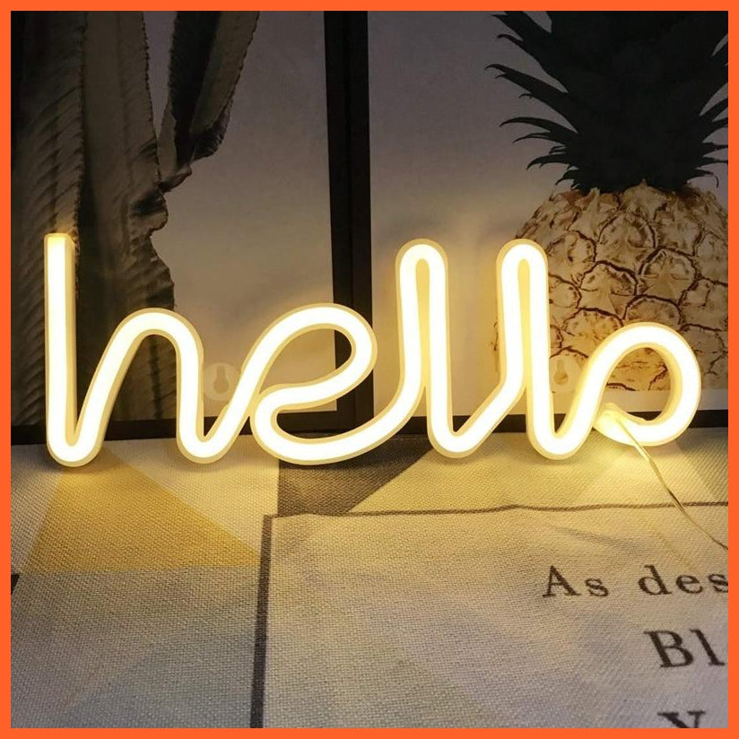 Hello Neon Light | Home Decor Hello Wall Light | whatagift.com.au.