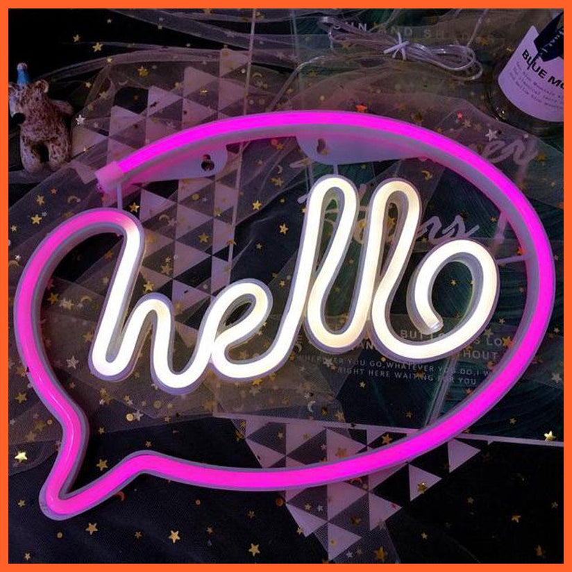 Hello Neon Light | Home Decor Hello Wall Light | whatagift.com.au.