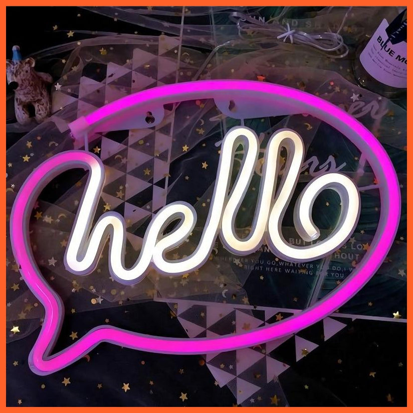 Hello Neon Light | Home Decor Hello Wall Light | whatagift.com.au.