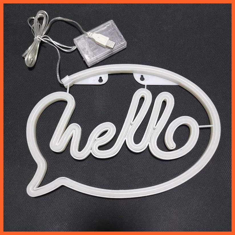 Hello Neon Light | Home Decor Hello Wall Light | whatagift.com.au.