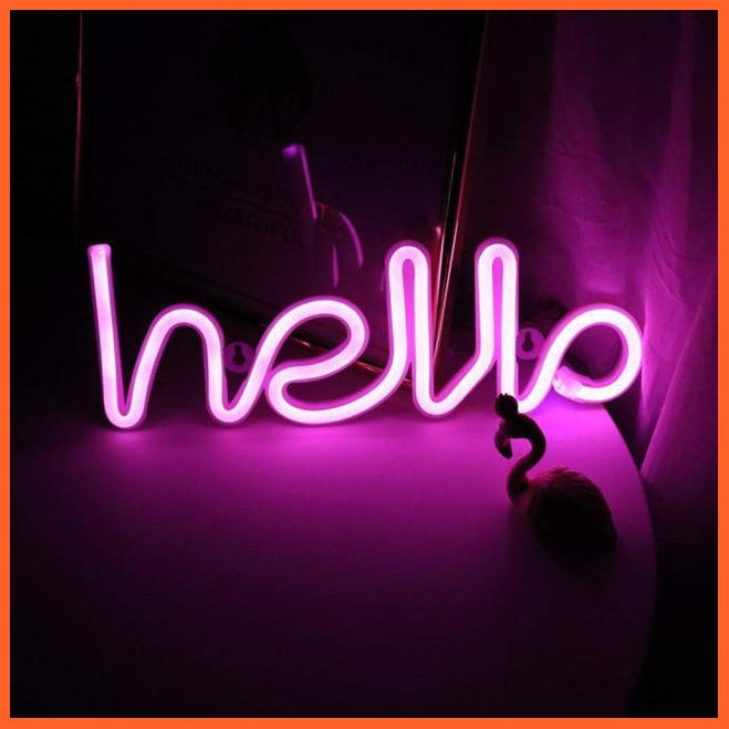 Hello Neon Light | Home Decor Hello Wall Light | whatagift.com.au.