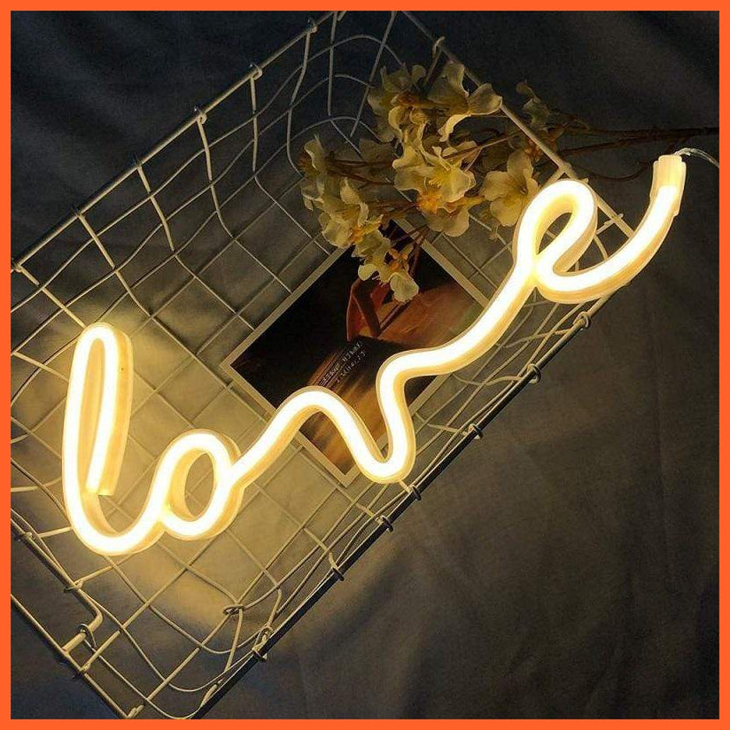 Led Neon Lights | Love Shape Night Light | whatagift.com.au.