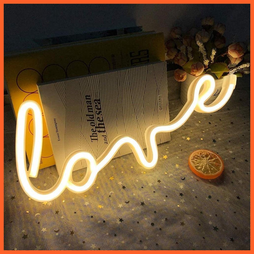 Led Neon Lights | Love Shape Night Light | whatagift.com.au.