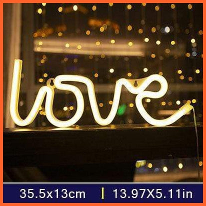 Led Neon Lights | Love Shape Night Light | whatagift.com.au.