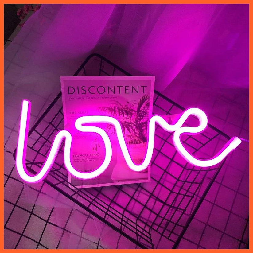 Led Neon Lights | Love Shape Night Light | whatagift.com.au.