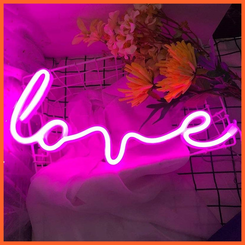 Led Neon Lights | Love Shape Night Light | whatagift.com.au.