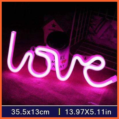 Led Neon Lights | Love Shape Night Light | whatagift.com.au.