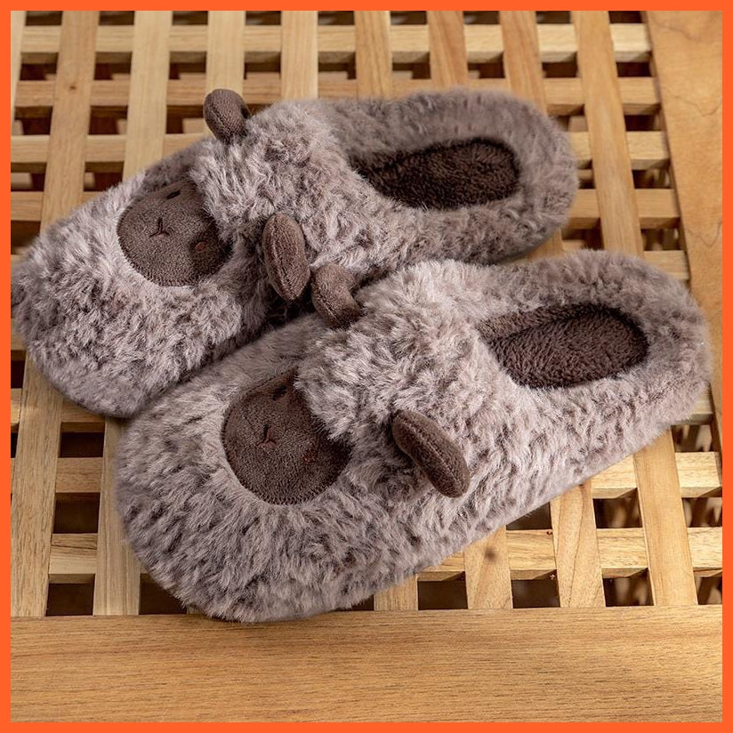 whatagift.com.au New Autumn Winter Women Men Bottom Soft insole Slippers | Warm Non-slip Slides Comfortable Footwear
