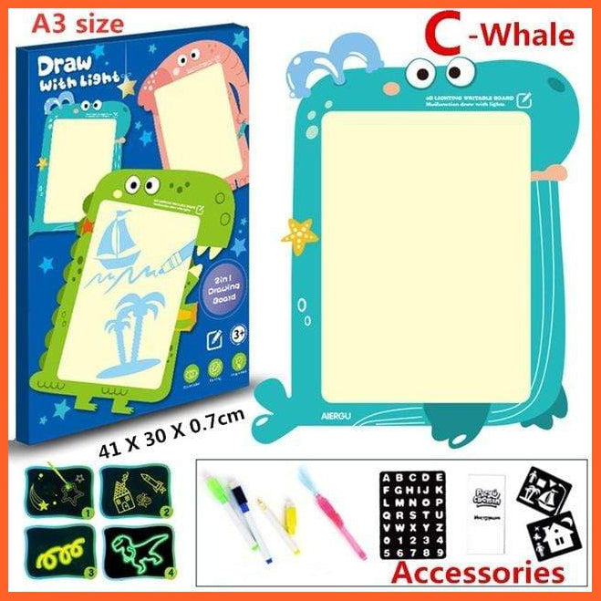 Led Luminous Pen With Board - Fun And Educational For Kids | whatagift.com.au.