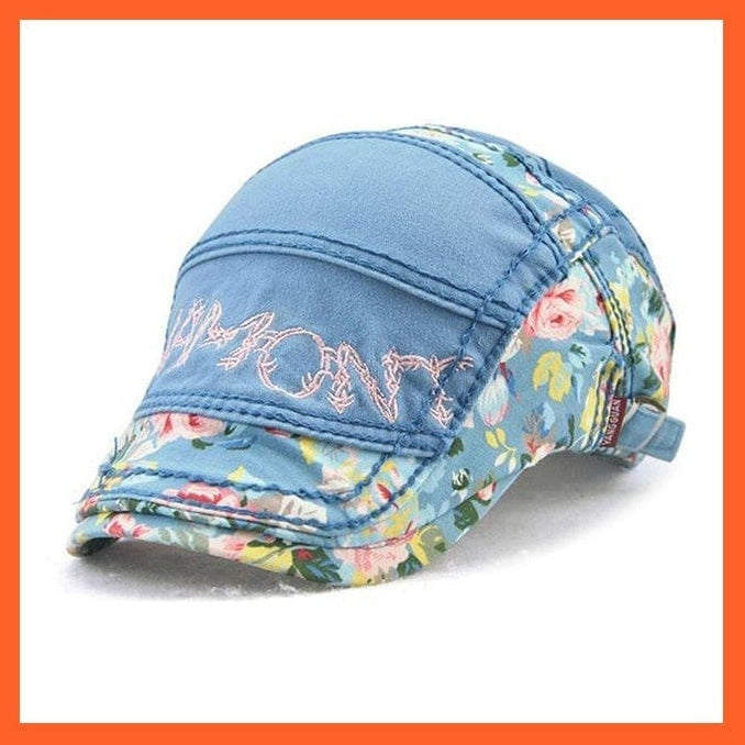 New Fashion Women'S Sea Hat | Fashion Mens Washed Denim Beret Caps In Cotton | Adjustable Casual Forward Hats | whatagift.com.au.