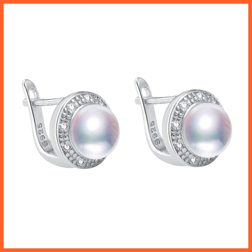 whatagift.com.au New Pearl Silver Vintage Style Freshwater Pearl Stud Earring For Women