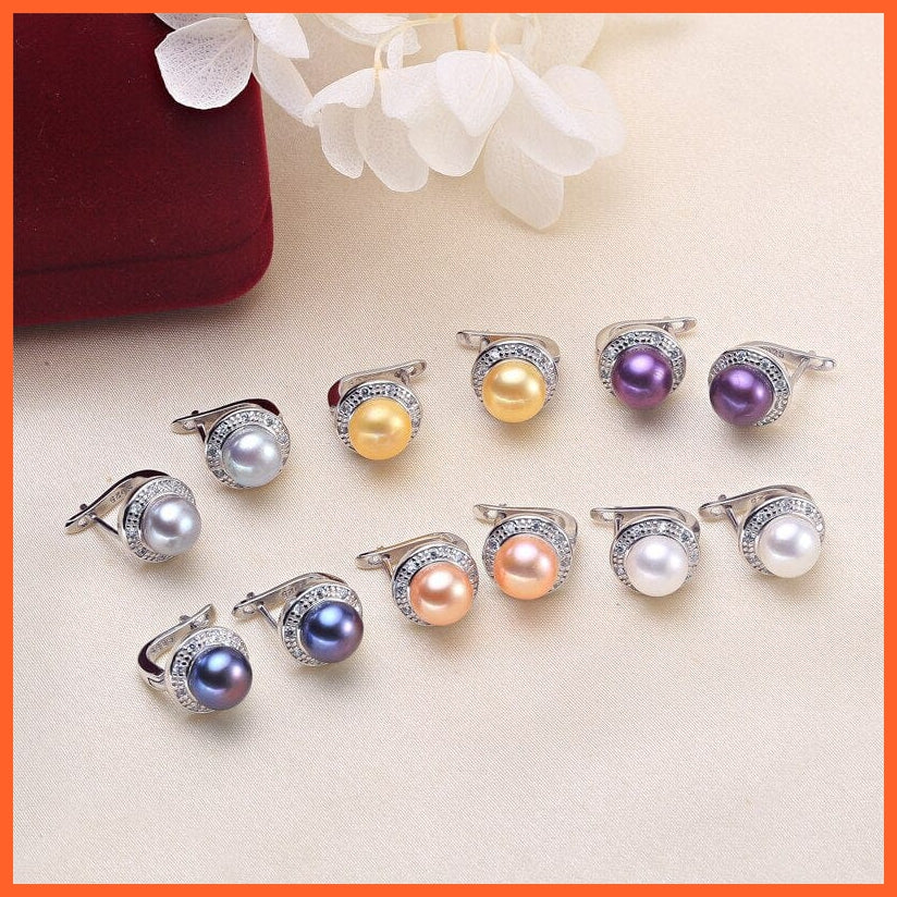 whatagift.com.au New Pearl Silver Vintage Style Freshwater Pearl Stud Earring For Women