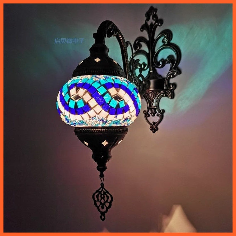 whatagift.com.au Newest Mediterranean style Art Deco Turkish Mosaic Wall Lamp | Handcrafted Mosaic Glass romantic wall light | Night Lamp for Home decor