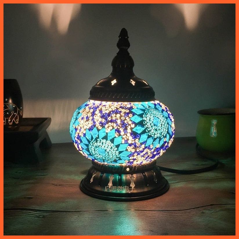 whatagift.com.au Newest Turkish Mosaic Table Lamp | Handcrafted Glass Lamp |Bed Side Lamp