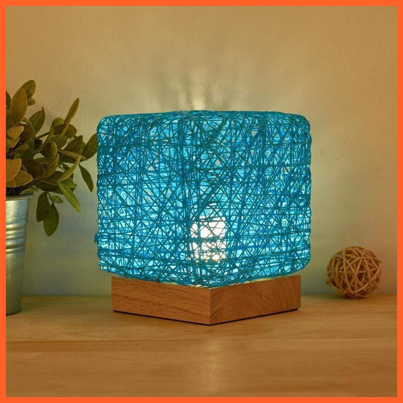 Hand-Knit Dimmable Square Led Desk Lights | Night Lamp Table Lamp | whatagift.com.au.