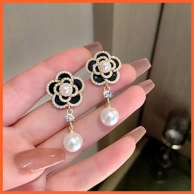 whatagift.com.au NL059 Pearl Long Dangle Chain Designer Luxury Earrings For Women