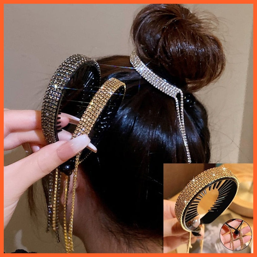 whatagift.com.au No.21 707204 / China / One Size Pearl Hair Claw Clip Set  for Women | Gold Color Metal Hairpins | Geometric Hollow Pincer Barrette Crystal Clip