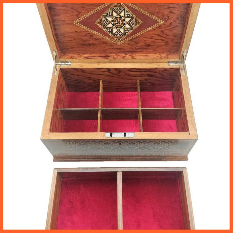 Nostalgic Jewelry Organizer - Handmade Natural Solid Wooden Storage Box | Jewelry Storage | whatagift.com.au.
