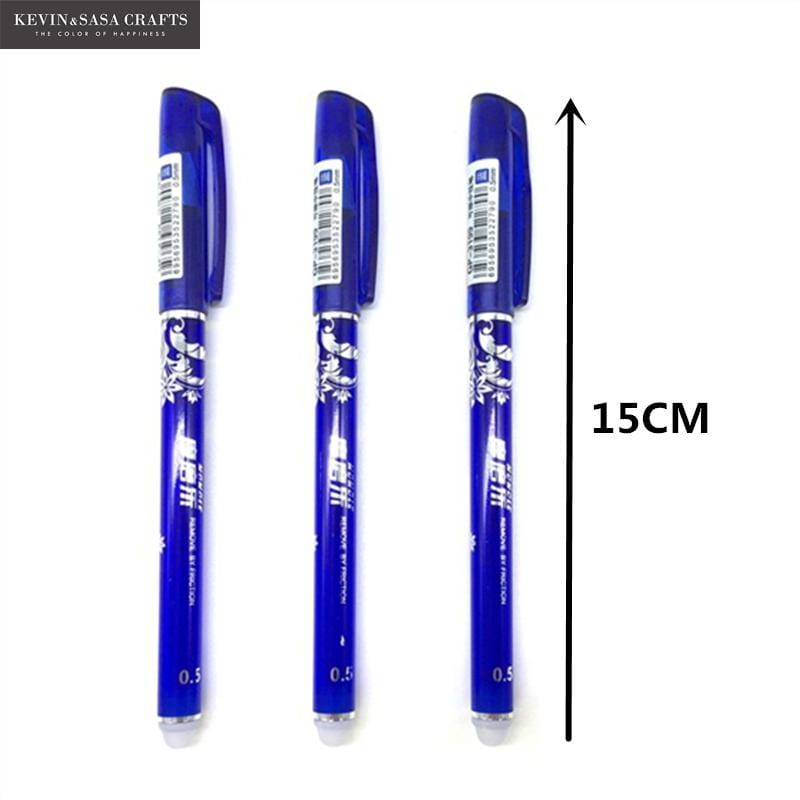 whatagift.com.au office accessories 2+50Pcs/Set 0.5Mm Blue Black Ink Erasable Refill Rod Writing Stationery Gel Ink Pen
